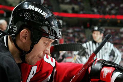 Right wing Alexander Mogilny #89 of the New Jersey Devils. (Photo by Jim McIsaac/Getty Images)