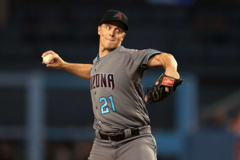 After his first outing of the spring Sunday, Zack Greinke said the result was “okay.” (Sean M. Haffey / Getty Images)