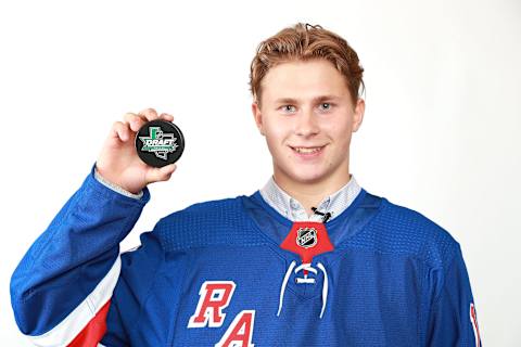 Lauri Pajuniemi of the New York Rangers. (Photo by Tom Pennington/Getty Images)