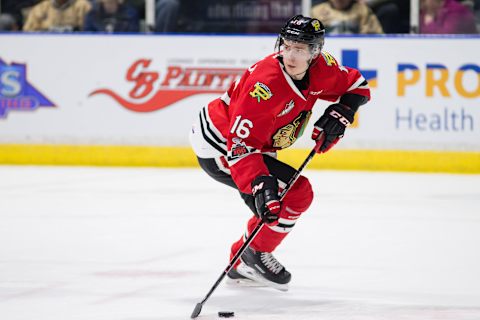 Henri Jokiharju (16) (Photo by Christopher Mast/Icon Sportswire via Getty Images)