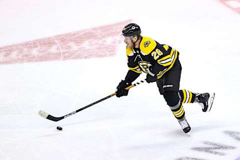 Ondrej Kase #28 of the Boston Bruins (Photo by Elsa/Getty Images)