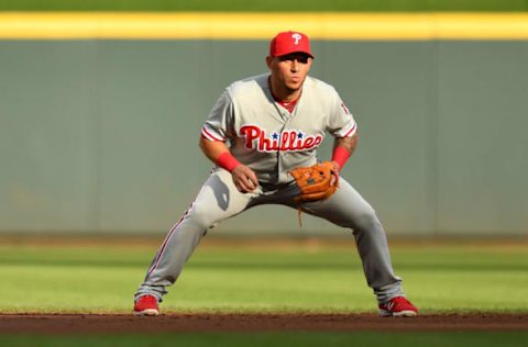 CINCINNATI, OH – JULY 28: Asdrubal Cabrera #13 of the Philadelphia Phillies plays shortstop against the Cincinnati Reds at Great American Ball Park on July 28, 2018 in Cincinnati, Ohio. (Photo by Jamie Sabau/Getty Images)