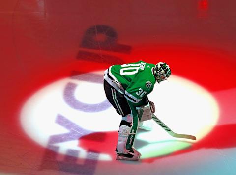 Ben Bishop #30 of the Dallas Stars. (Photo by Jeff Vinnick/Getty Images)