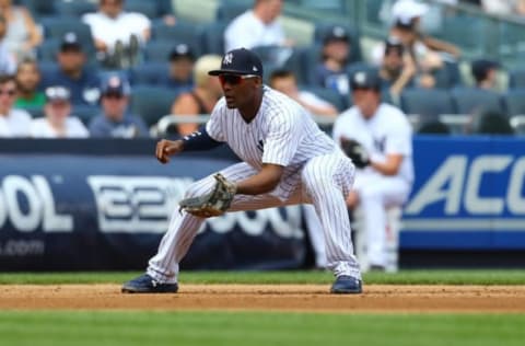 NEW YORK, NY – JULY 29: Miguel Andujar #41 of the New York Yankees in action against the Kansas City Royals at Yankee Stadium on July 29, 2018 in the Bronx borough of New York City. New York Yankees defeted the Kansas City Royals 6-3. (Photo by Mike Stobe/Getty Images)