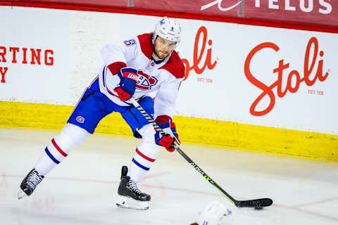 Apr 26, 2021; Calgary, Alberta, CAN; Montreal Canadiens Ben Chiarot. Mandatory Credit: Sergei Belski-USA TODAY Sports