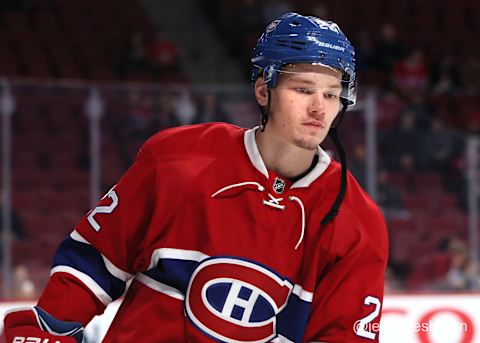 Oct 27, 2016; Montreal, Quebec, CAN; Montreal Canadiens defenseman Mikhail Sergachev. Mandatory Credit: Jean-Yves Ahern-USA TODAY Sports