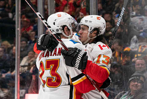 Sean Monahan and Johnny Gaudreau, Calgary Flames (Photo by Rich Lam/Getty Images)