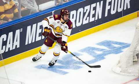 Dylan Samberg #4 of the Minnesota Duluth Bulldogs (Photo by Richard T Gagnon/Getty Images)