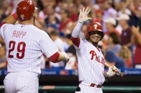 Rupp and Galvis Add Pop to the Bottom of the Order. Photo by Bill Streicher – USA TODAY Sports.