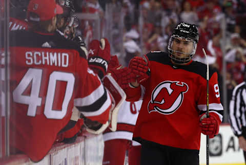 New Jersey Devils right wing Timo Meier (96): Ed Mulholland-USA TODAY Sports