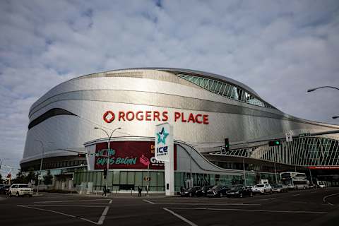 Rogers Place before the Edmonton Oilers home opener against the Vancouver Canucks on October 2, 2019. (Photo by Codie McLachlan/Getty Images)