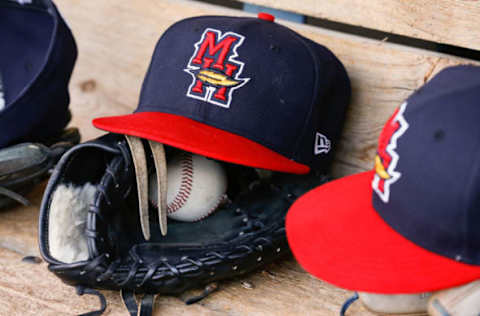 TOLEDO, OH – JUNE 06: A general view of a player’s hat and glove is seen during a regular season game between the Buffalo Bisons and the Toledo Mud Hens on June 6, 2018 at Fifth Third Field in Toledo, Ohio. (Photo by Scott W. Grau/Icon Sportswire via Getty Images)