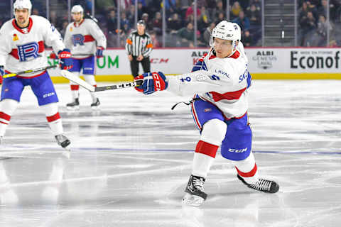 LAVAL, QC, CANADA – NOVEMBER 16: Montreal Canadiens David Sklenicka Michal Moracvik Laval Rocket (Photo by Stephane Dube /Getty Images)