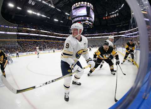 Buffalo Sabres center Jack Eichel (9). Mandatory Credit: Timothy T. Ludwig-USA TODAY Sports