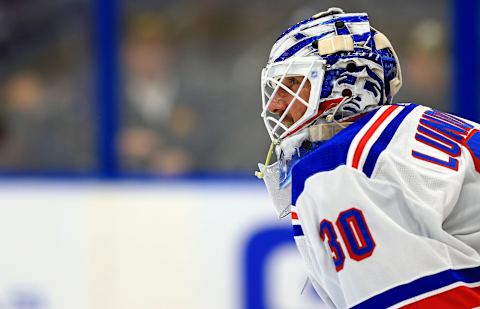 Henrik Lundqvist #30 of the New York Rangers. (Photo by Mike Ehrmann/Getty Images)