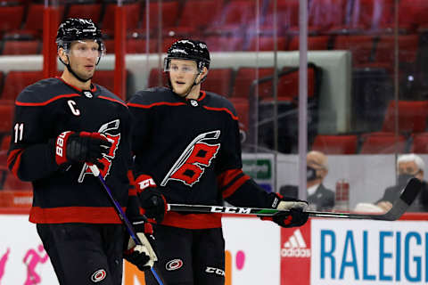 Steven Lorentz #78 of the Carolina Hurricanes. (Photo by Jared C. Tilton/Getty Images)