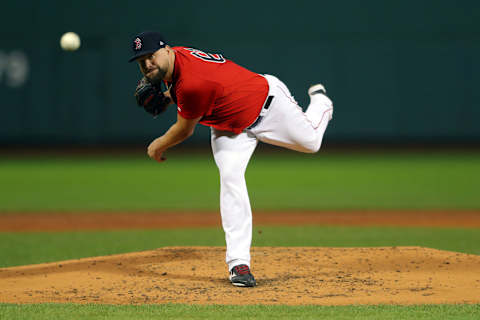 BOSTON, MA – SEPTEMBER 28: Brian Johhnson #61 of the Boston Red Sox pitches during the game against the New York Yankees at Fenway Park on Friday September 28, 2018 in Boston, Massachusetts. (Photo by Alex Trautwig/MLB Photos via Getty images)