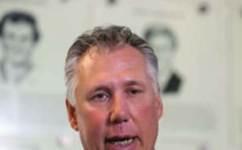 TORONTO, ON – NOVEMBER 10: Dave Andreychuk takes part in a media opportunity at the Hockey Hall Of Fame and Museum on November 10, 2017 in Toronto, Canada. (Photo by Bruce Bennett/Getty Images)