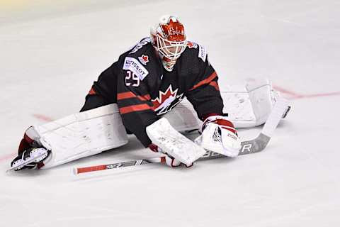 Mackenzie Blackwood #29 of Canada (Photo by Lukasz Laskowski/PressFocus/MB Media/Getty Images)