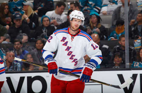 SAN JOSE, CA – MARCH 19: Eric Staal #12 of the New York Rangers skates against the San Jose Sharks at SAP Center on March 19, 2016, in San Jose, California. (Photo by Rocky W. Widner/NHL/Getty Images)