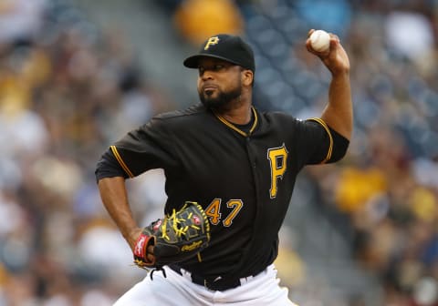 PITTSBURGH, PA – JULY 26: Francisco Liriano #47 of the Pittsburgh Pirates pitches in the first inning during inter-league play against the Seattle Mariners at PNC Park on July 26, 2016 in Pittsburgh, Pennsylvania. (Photo by Justin K. Aller/Getty Images)