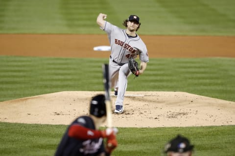 The Phillies have an alternative route for the rotation to signing Cole. Photo by Geoff Burke – Pool/Getty Images.