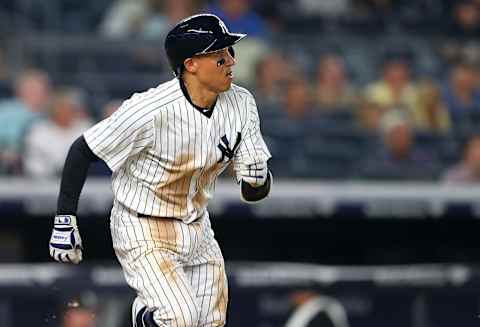 NEW YORK, NY – AUGUST 27: Ronald Torreyes #74 of the New York Yankees in action during a game against the Chicago White Sox at Yankee Stadium on August 27, 2018 in the Bronx borough of New York City. (Photo by Rich Schultz/Getty Images)