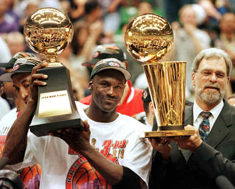 Michael Jordan, Chicago Bulls AFP PHOTO/FILES/Jeff HAYNES (Photo by JEFF HAYNES / AFP) (Photo by JEFF HAYNES/AFP via Getty Images)