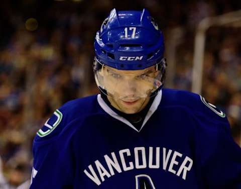 Dec 28, 2015; Vancouver, British Columbia, CAN; Vancouver Canucks forward Radim Vrbata (17) skates against the Los Angeles Kings during the first period at Rogers Arena. The Los Angeles Kings won 5-0. Mandatory Credit: Anne-Marie Sorvin-USA TODAY Sports