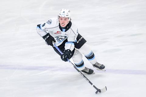 Zach Benson #9 of the Winnipeg ICE (Photo by Jonathan Kozub/Getty Images)