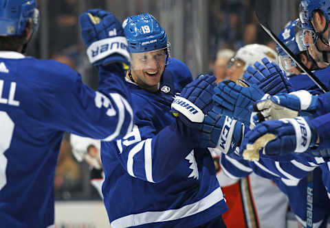 TORONTO, ON – FEBRUARY 7: Jason Spezza #19 of the Toronto Maple Leafs. (Photo by Claus Andersen/Getty Images)