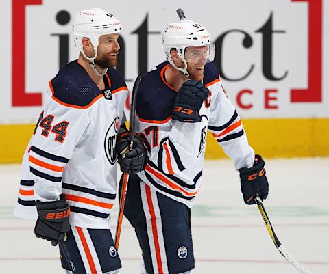 Connor McDavid and Zack Kassian, Edmonton Oilers (Photo by Claus Andersen/Getty Images)