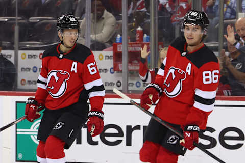 New Jersey Devils left wing Jesper Bratt (63): Ed Mulholland-USA TODAY Sports