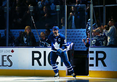 TORONTO, ON – OCTOBER 02: John Tavares #91 of the Toronto Maple Leafs . (Photo by Vaughn Ridley/Getty Images)