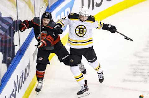 TORONTO, ONTARIO – AUGUST 15: Sami Vatanen #45 of the Carolina Hurricanes (Photo by Elsa/Getty Images)