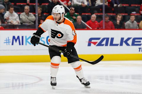 DETROIT, MI – FEBRUARY 17: Philadelphia Flyers forward Phil Varone (Photo by Scott Grau/Icon Sportswire via Getty Images)