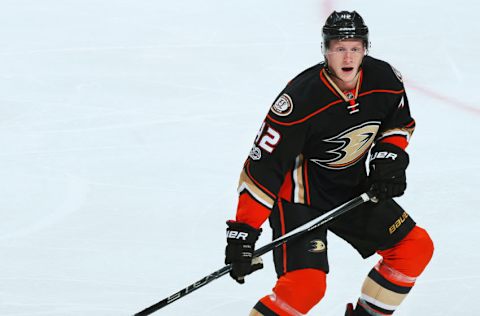 ANAHEIM, CA – APRIL 9: Josh Manson #42 of the Anaheim Ducks skates during the game against the Los Angeles Kings on April 9, 2017 at Honda Center in Anaheim, California. (Photo by Debora Robinson/NHLI via Getty Images)