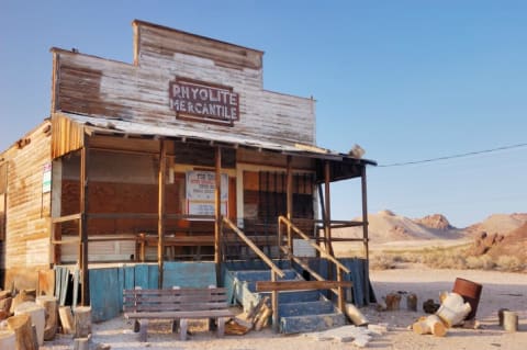 The abandoned General Store in Rhyolite, Nevada