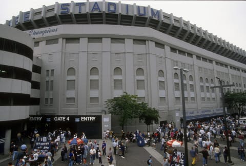 NEW YORK – CIRCA 1997: A general view of the exterior of Yankee Stadium circa 1997 in the Bronx borough of New York City. (Photo by Focus on Sport/Getty Images)