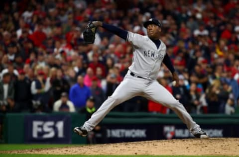 CLEVELAND, OH – OCTOBER 11: Aroldis Chapman