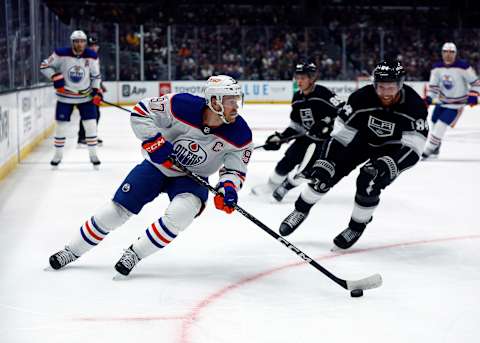 NHL, Edmonton Oilers, Connor McDavid #97. (Photo by Ronald Martinez/Getty Images)