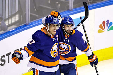 Anders Lee #27 of the New York Islanders. (Photo by Elsa/Getty Images)