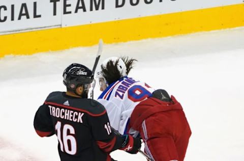 Vincent Trocheck of the Carolina Hurricanes (Photo by Andre Ringuette/Getty Images)