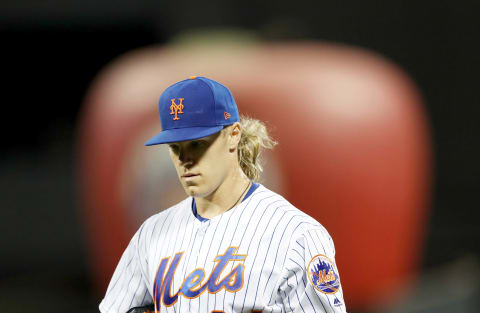 While many fans view Syndergaard as a solid rotation piece, his distrust of Ramos’ game calling is a shortcoming for the Mets. Photo by Elsa/Getty Images.