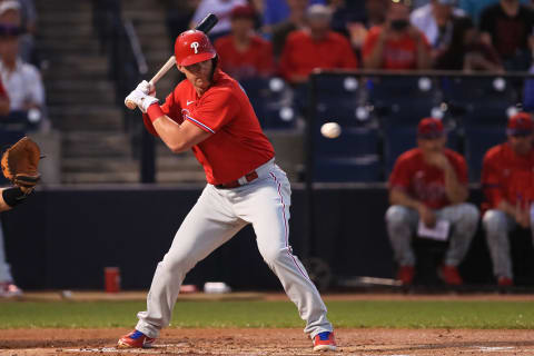 Expect Hoskins to make a full contribution to the Phillies this season. Photo by Carmen Mandato/Getty Images.