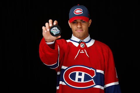 VANCOUVER, BRITISH COLUMBIA – JUNE 22: Jayden Struble after being selected by the Montreal Canadiens. (Photo by Kevin Light/Getty Images)