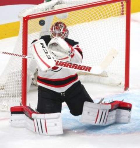 THIRD STAR: Cory Schneider   Mandatory Credit: Jean-Yves Ahern-USA TODAY Sports