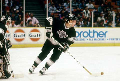 Luc Robitaille #20 of the Los Angeles Kings (Photo by Focus on Sport/Getty Images)