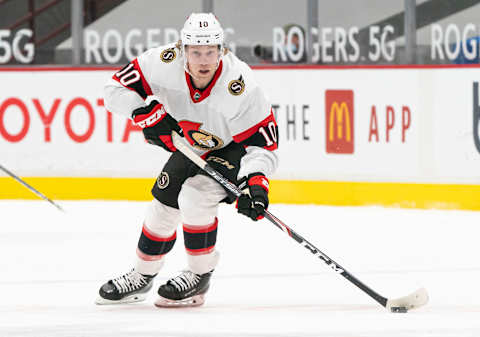 Ryan Dzingel #10 of the Ottawa Senators (Photo by Rich Lam/Getty Images)