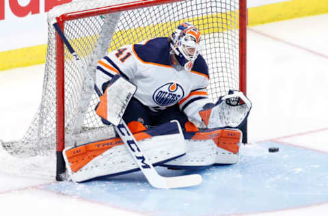 Mike Smith #41, Edmonton Oilers Mandatory Credit: James Carey Lauder-USA TODAY Sports